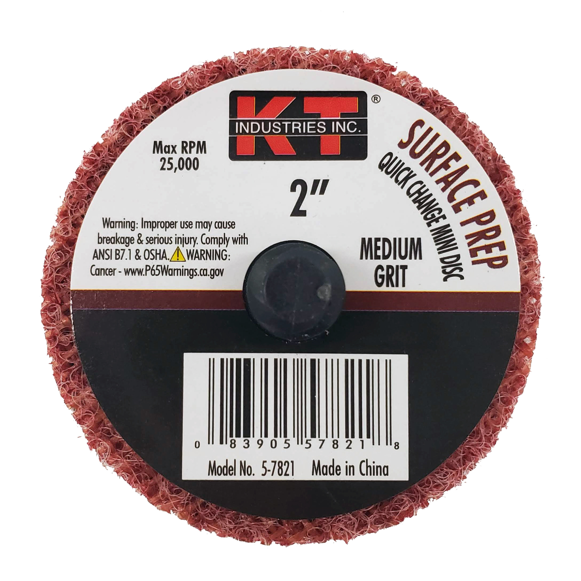 K-T Industries Mini Surface Prep Discs — 2in., Medium Grit, 5-Pk., Model# 5-7821